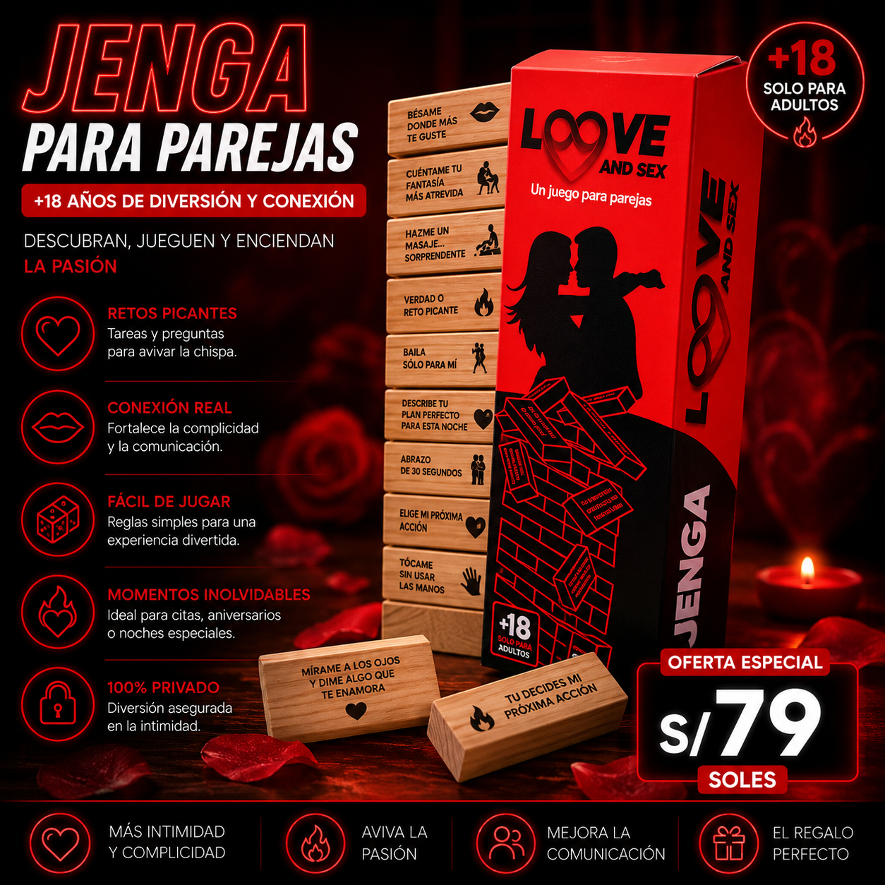 Jenga de Parejas Extreme 🔥