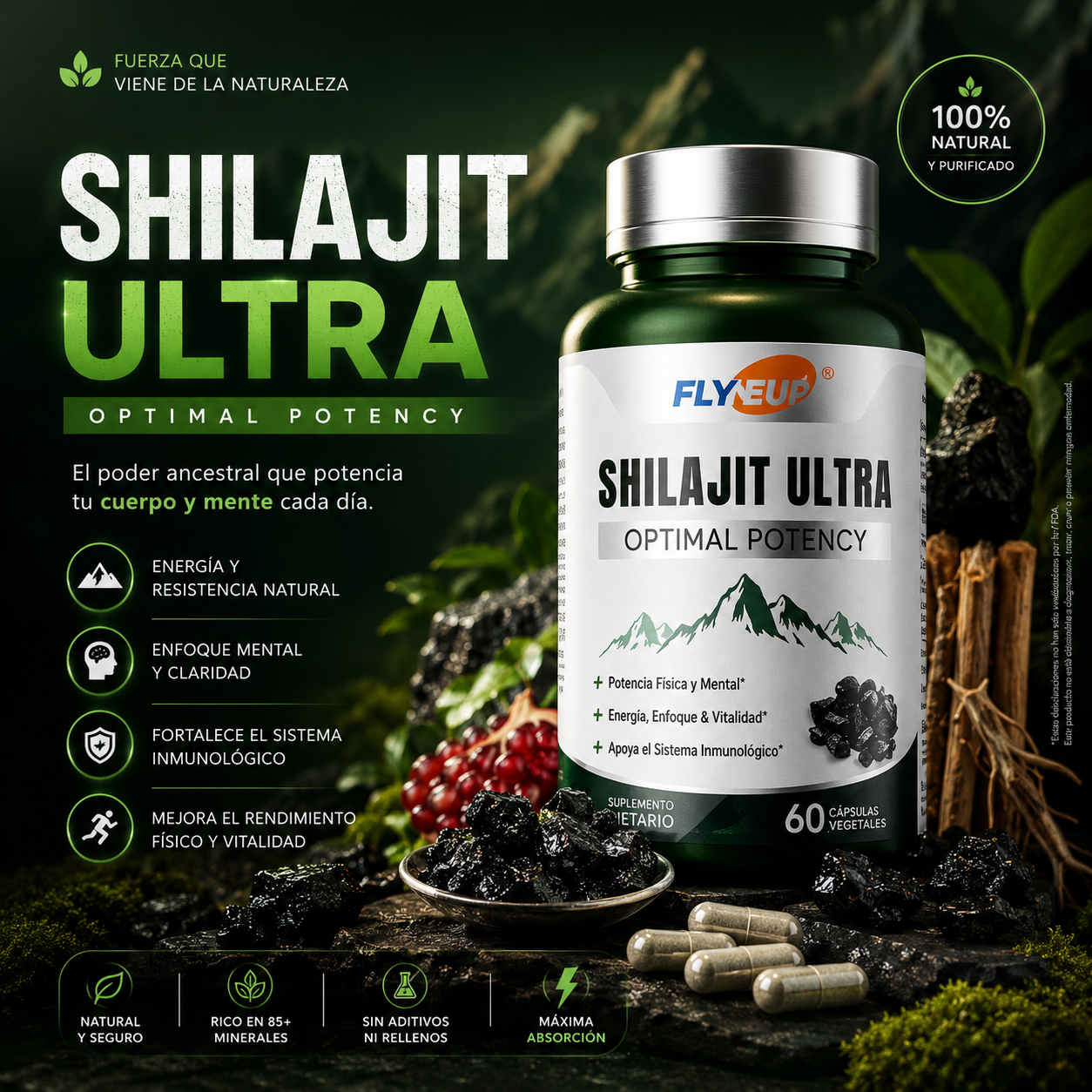 SHILAJIT ULTRA – POTENCIA NATURAL PARA TU ENERGÍA Y VITALIDAD